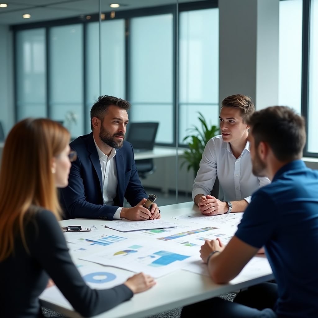 Sesión de trabajo del equipo de análisis